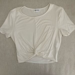 Cropped white Superdown top